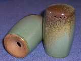 Tall Plainsman shakers glazed prairie green